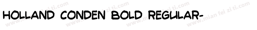 Holland Conden Bold Regular字体转换